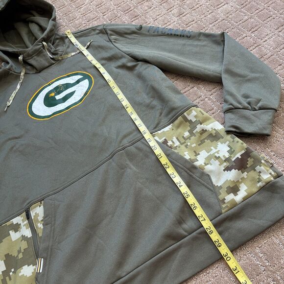 Nike Green Bay Packers Salute to Service Hoodie Mens L Military NFL Sweatshirt - Picture 7 of 8